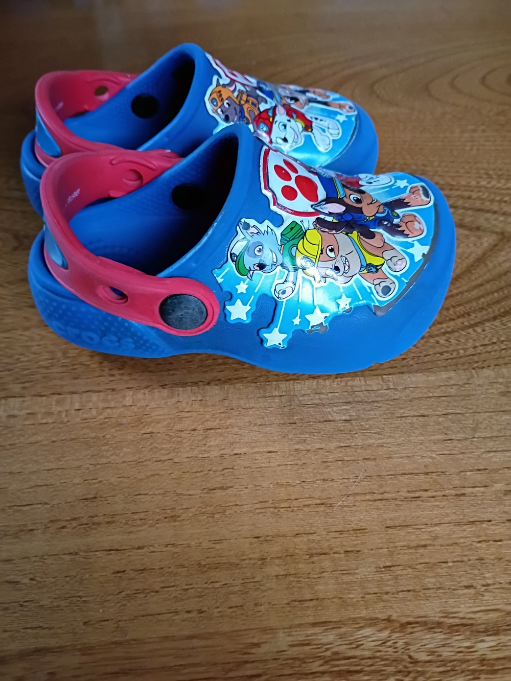 Toddler Paw Patrol Blue and Pink Kids Crocs - Character Slip-Ons Size 6 - Picture 2 of 5